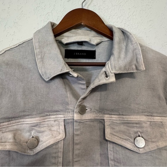 Men's J Brand Gray Heavy Greywash Denim Jacket Classic Design - Picture 3 of 12
